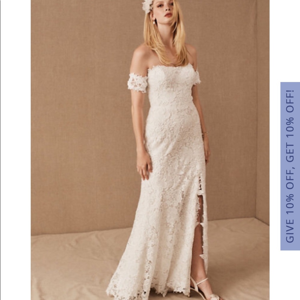 BHLDN Wedding Dress - Willowby by Watters Gambelle Gown - Ivory/White never worn
